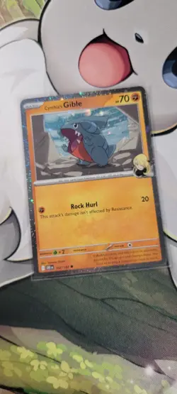 Pokemon SV10 Destined Rivals - Cynthia's Gible - 102/182 - Cosmos Holo Promo - Image 1