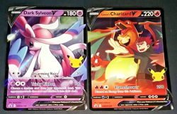 POKEMON CELEBRATIONS LOT: LANCE'S CHARIZARD DARK SYLVEON PROMOS + PIKACHU + MORE - Image 2