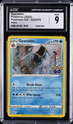 2022 POKEMON POKEMON GO, HOLO #022/078 GYARADOS CGC 9 - Image 1