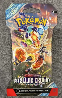 Pokemon TCG: Stellar Crown Sleeved Booster Pack - New - Cinderace art variant - Image 1