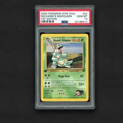 2000 Pokemon Gym Challenge Giovanni's Nidoqueen #23 PSA 10 1st Edition - Image 1