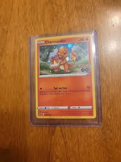 Pokemon TCG Charmander SWSH232 BLACK STAR PROMO POKEMON GO HOLOGRAM MINT COND. - Image 1