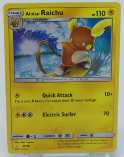 Pokemon Sun & Moon Trainer Kit #30/30 Alolan Raichu - Image 3
