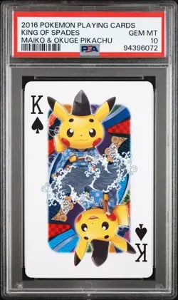 PSA 10 Set - 2016 Pokemon Maiko Okuge Pikachu King, Queen, Jack of Spades - Image 1