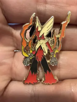 Pokemon TCG Mega Blaziken Official Collector's Pin New - Image 1