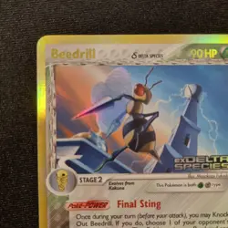 Beedrill Reverse Holo Stamped EX Delta Species 1/113 Pokemon TCG - NM - Image 3