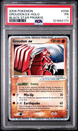 PSA 1 Groudon EX #38 2006 Holo Black Star Promo Pokemon PR - Image 1