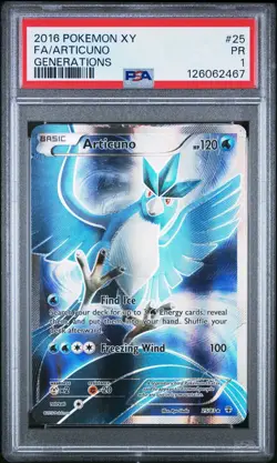 PSA 1 Articuno #25 XY Generations Full Art 2016 Pokemon FA PR Pop 4 - Image 1