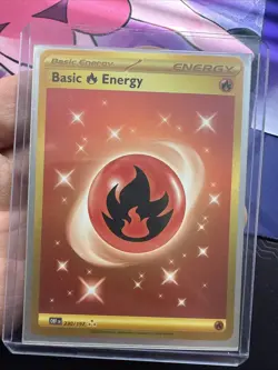 2023 Pokemon Basic Energy Fire 230/197 Obsidian Flames Gold Hyper Rare - Image 1