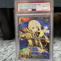 Weiss Schwarz Trading Card Sword Art Online Alice PSA10 Rare Foil Limited - Image 1