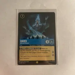 Disney Lorcana TCG - Hades: Infernal Schemer 147/204 Non-Foil Legendary Card - Image 1