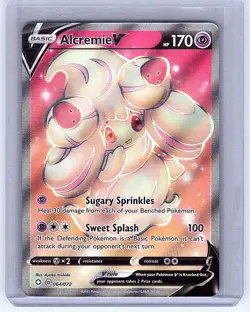Alcremie V 064/072 NM NEAR MINT Full Art Ultra Rare Pokemon Card - Image 2