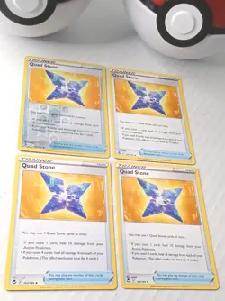 Pokemon Quad Stone 4x Playset Trainer Card 163/195 Silver Tempest - Image 1