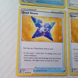 Pokemon Quad Stone 4x Playset Trainer Card 163/195 Silver Tempest - Image 4