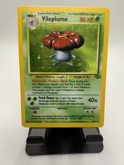 Pokemon TCG Vileplume Jungle Holo Card 15/64 Unlimited Vintage Rare LP - Image 1