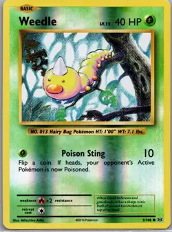 Weedle 5/108 Reverse Holo XY - Evolutions - Pokemon Card - NM - Image 1