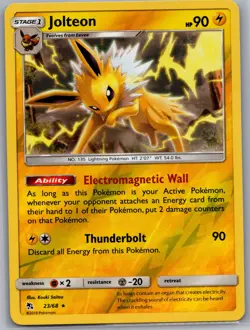 Jolteon 23/68 Reverse Holo Hidden Fates - Pokemon Card - NM - Image 1