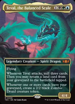 Teval, the Balanced Scale (0008) Borderless - FOIL - NM - Dragonstorm - MTG - Image 1