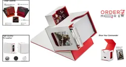 MTG Deck Box Faux Leather Size 100 Double-Sleeved Cards Organizer Dice Tray - Image 2