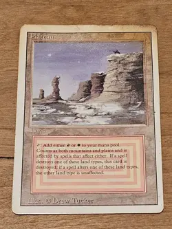 MTG Revised Plateau Dual Land Magic the Gathering Rare #1 - Image 1