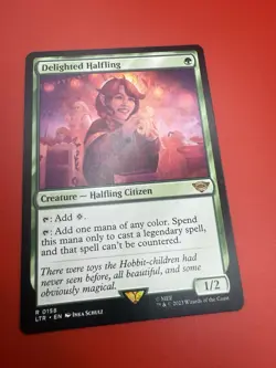 MTG Delighted Halfling 0158 Universes Beyond: LOTR Tales of Middle-Earth NM - Image 3