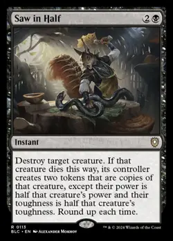 Saw in Half (0113) - NM - Bloomburrow Commander - MTG - Image 1