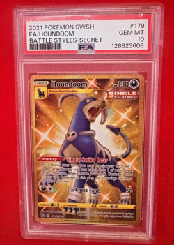 Houndoom 2021 Pokemon Sword & Shield Battle Styles-SECRET #179 PSA 10 - Image 1