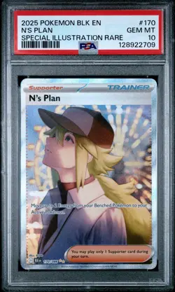 Pokemon N's Plan 170/086 Black Bolt Special Illustration Rare PSA 10 - Image 1
