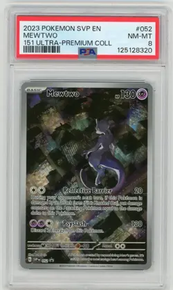 Pokemon 151 Ultra Premium Collection MEWTWO Black Star Promo #052 PSA 8 NM MT - Image 1
