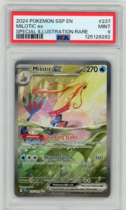Pokemon Surging Sparks MILOTIC EX SPECIAL ILLUSTRATION RARE #237/191 PSA 9 MINT - Image 1