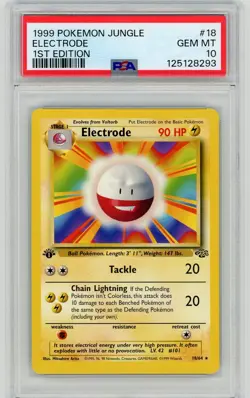 1999 Pokemon Jungle 1st Edition ELECTRODE Non Holo #18/64 PSA 10 GEM MINT - Image 1