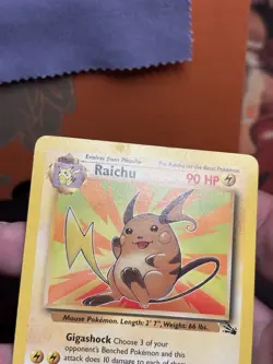 Raichu 29/62 Fossil Non Holo Rare Pokemon TCG 1999 - Image 3