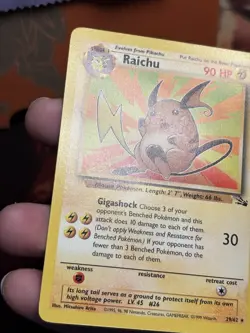 Raichu 29/62 Fossil Non Holo Rare Pokemon TCG 1999 - Image 5