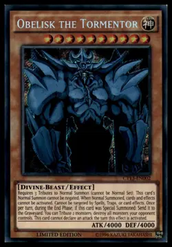 Obelisk the Tormentor CT13-EN002 Limited Edition SR YuGiOh NM - Image 1