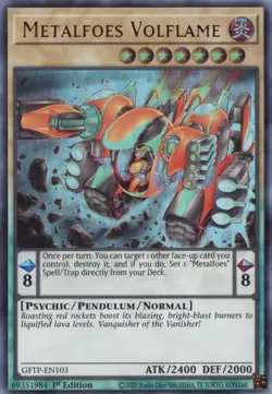 Yugioh - Metalfoes Volflame - Ultra Rare - GFTP-EN103 - NM - English - Image 1