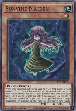 Yugioh - Sunvine Maiden - Ultra Rare - GFTP-EN015 - NM - English - Image 1