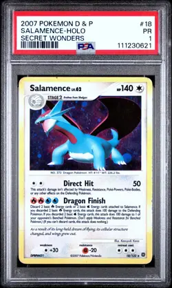 Pokemon TCG Salamence 18/132 2007 Secret Wonders Holo Rare Card - PSA 1 / POP 1 - Image 1