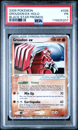 Pokemon TCG Groudon ex 038 2006 Holo Black Star Promo Card - PSA 1 / POP 27 - Image 1