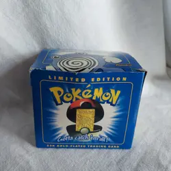 Pokemon 23k Gold POLIWHIRL Trading Card Burger King Promo 1999 Still Sealed - Image 2
