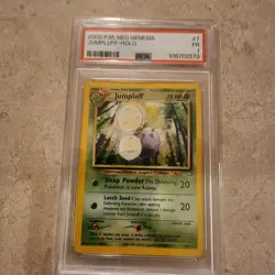 PSA 1 POOR Pokemon TCG Jumpluff Neo Genesis #7 Holo Unlimited Holo Rare Card - Image 1