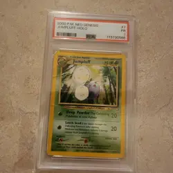 PSA 1 POOR Pokemon TCG Jumpluff Neo Genesis #7 Holo Unlimited Holo Rare Card - Image 1
