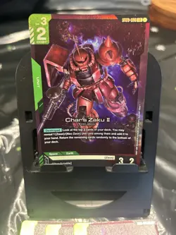 Char's Zaku II LR ST03-006 Starter Deck: Zeon's Rush Gundam Card Game Playset 4x - Image 1