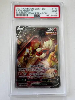 Flareon V SWSH179 SWSH: Sword & Shield Promo Cards Holo PSA 9 - Image 1