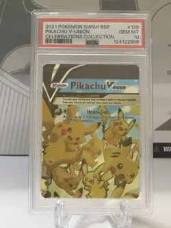 Pikachu V-Union SWSH139 SWSH: Sword & Shield Promo Cards Holo PSA 10 - Image 1