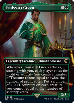 Emissary Green (Borderless) [Ravnica: Clue Edition] Magic MTG - Image 1