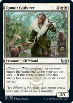 MTG Rumor Gatherer - Foil, Streets of New Capenna, Lightly Played, English - Image 1