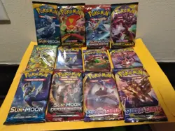 Pokemon Blissey Tin With Sun And Moon 16 Open Sealed Booster Packs And Cards New - Image 3