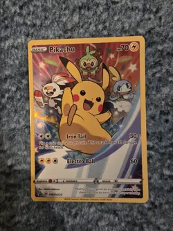 Pikachu SWSH020 Sword & Shield (2020) Black Star Promo Full Art Pokemon TCG Mint - Image 1