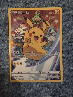 Pikachu SWSH020 Sword & Shield (2020) Black Star Promo Full Art Pokemon TCG Mint - Image 3