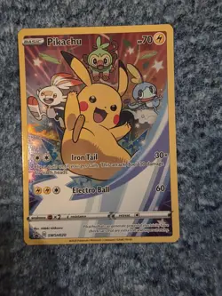 Pikachu SWSH020 Sword & Shield (2020) Black Star Promo Full Art Pokemon TCG Mint - Image 4